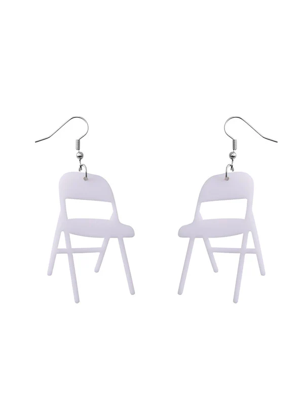 Geometric Solid Color Drop Earrings - Image 10