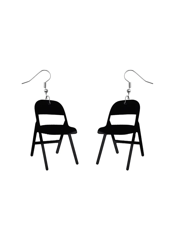 Geometric Solid Color Drop Earrings - Image 12