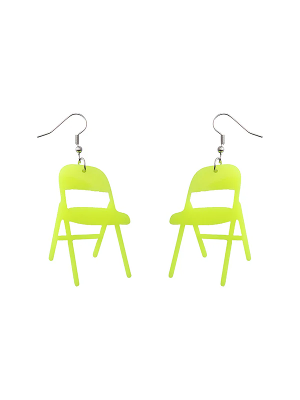 Geometric Solid Color Drop Earrings - Image 13