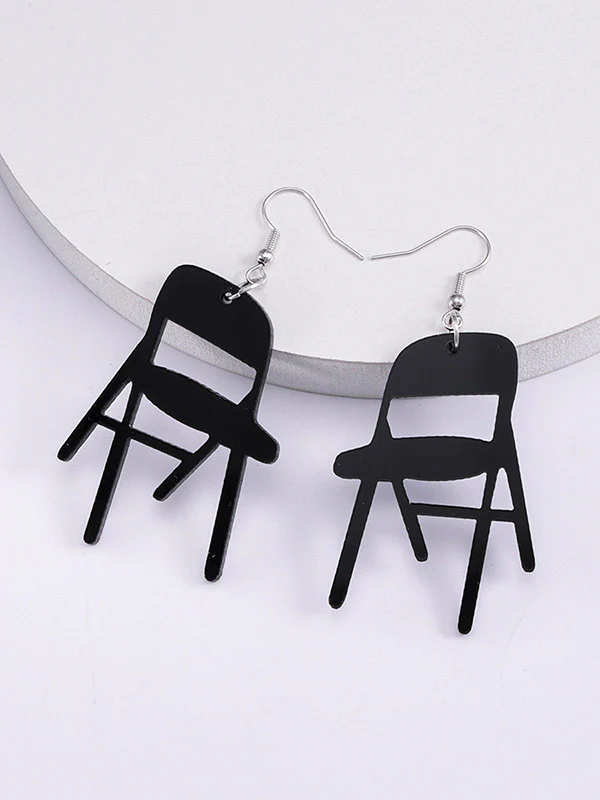 Geometric Solid Color Drop Earrings - Image 8