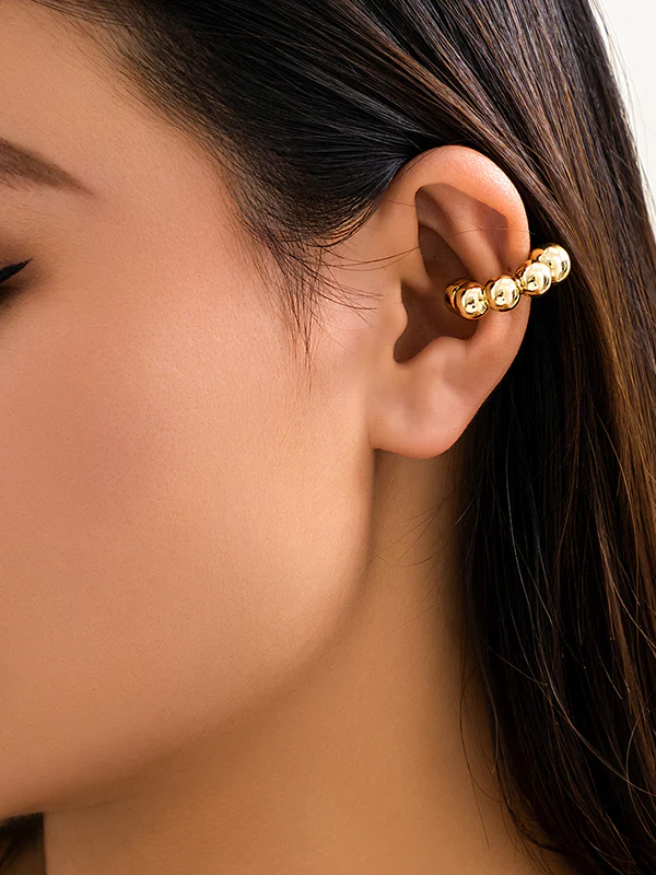 Geometric Solid Color Ear Clip - Image 4