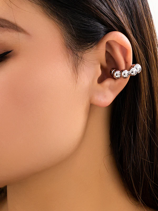 Geometric Solid Color Ear Clip - Image 5