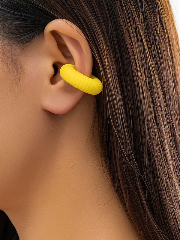 Geometric Solid Color Ear Clip - Image 12