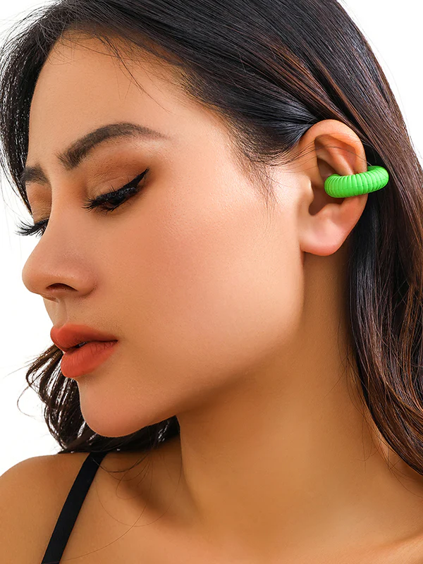 Geometric Solid Color Ear Clip - Image 15