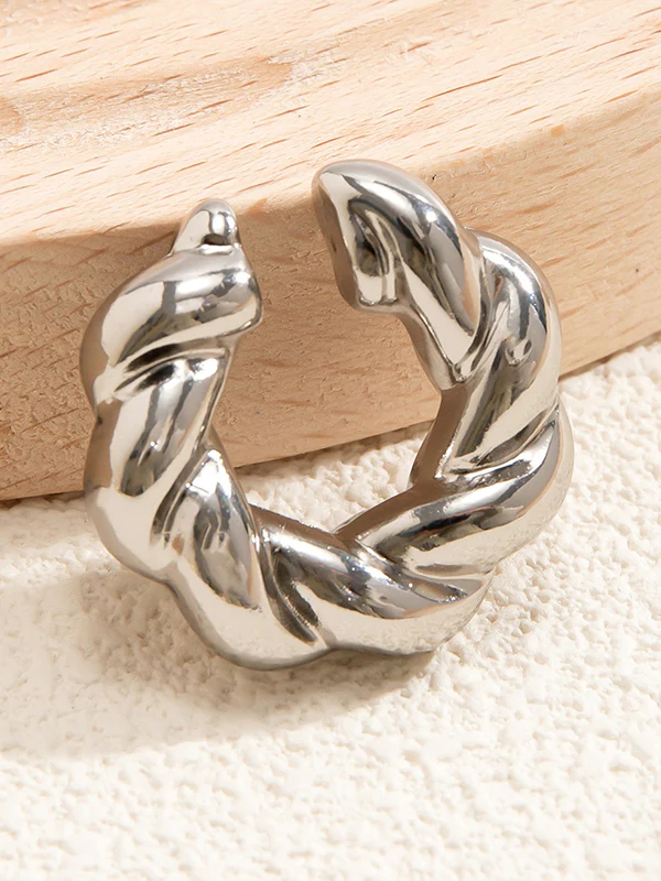 Geometric Solid Color Ear Clip - Image 7