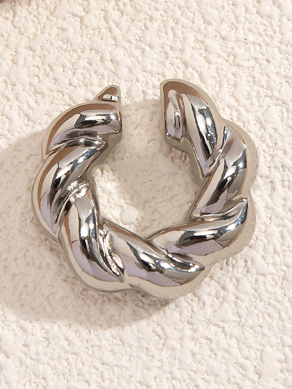 Geometric Solid Color Ear Clip - Image 8