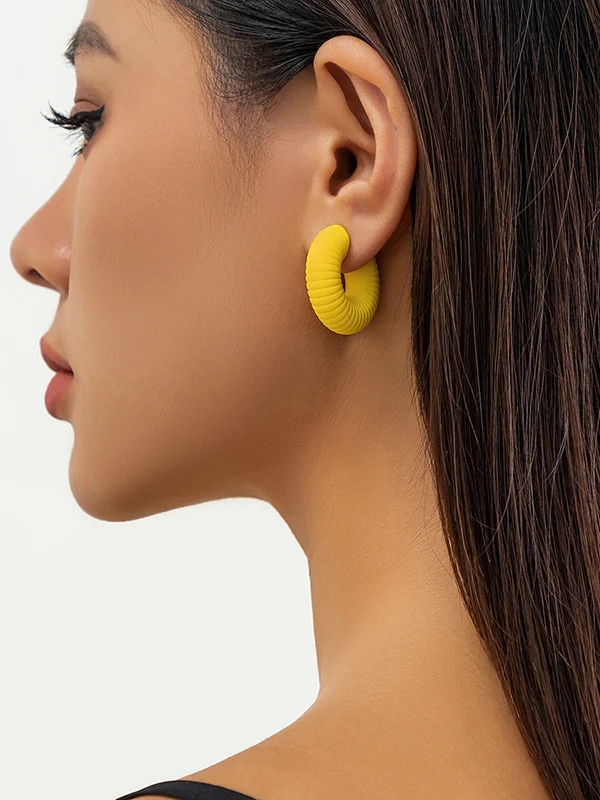 Geometric Solid Color Ear Clip - Image 21