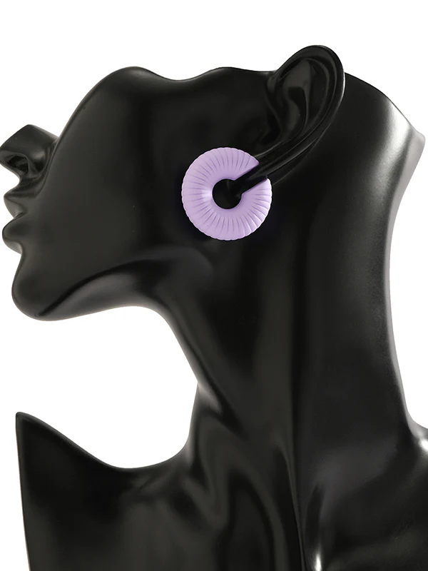 Geometric Solid Color Ear Clip - Image 31