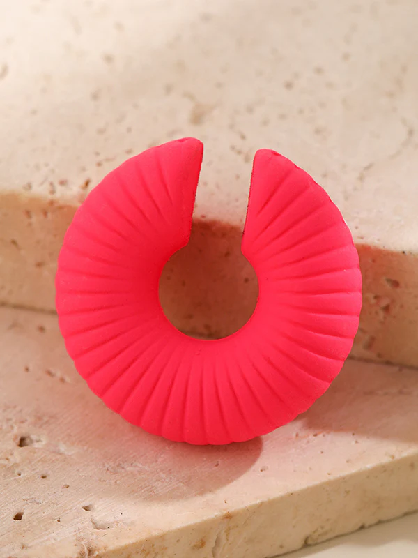 Geometric Solid Color Ear Clip - Image 32