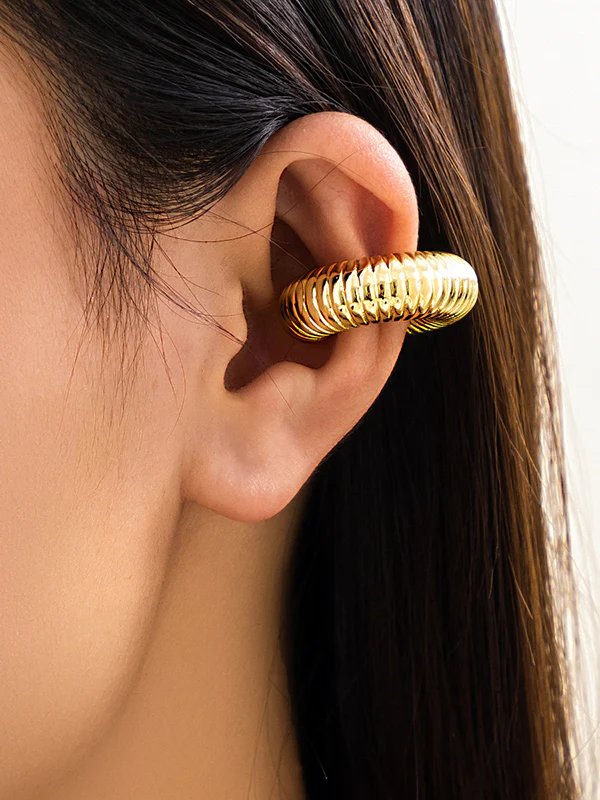 Geometric Solid Color Ear Clip - Image 5