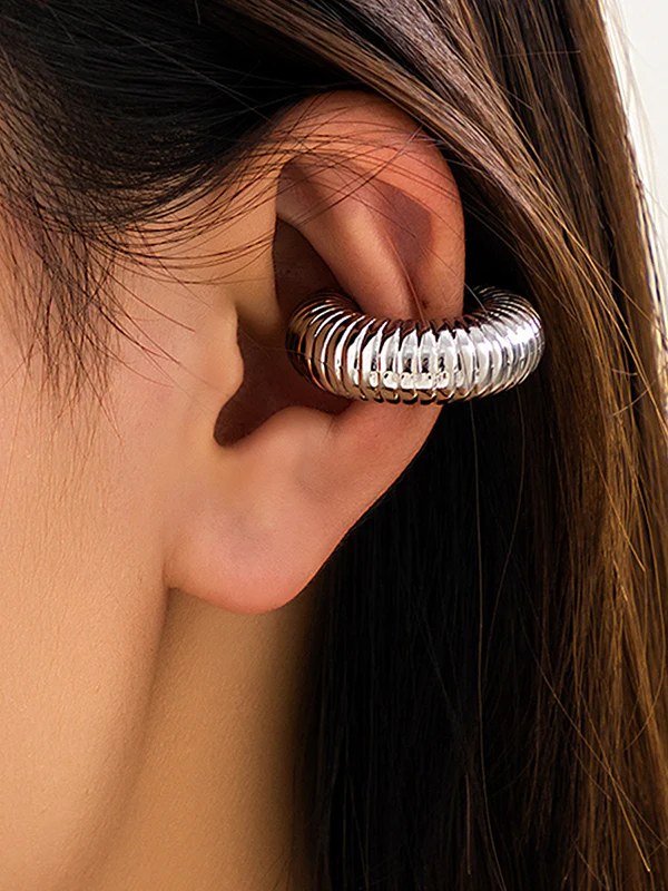 Geometric Solid Color Ear Clip - Image 6