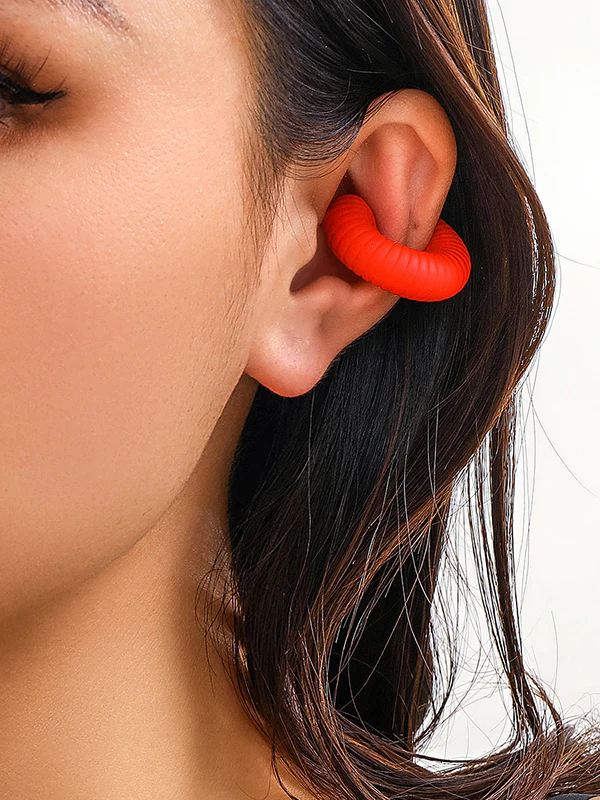 Geometric Solid Color Ear Clip - Image 8