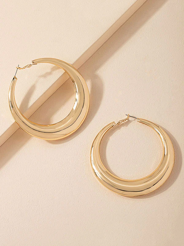 Geometric Solid Color Earrings Accessories - Image 4