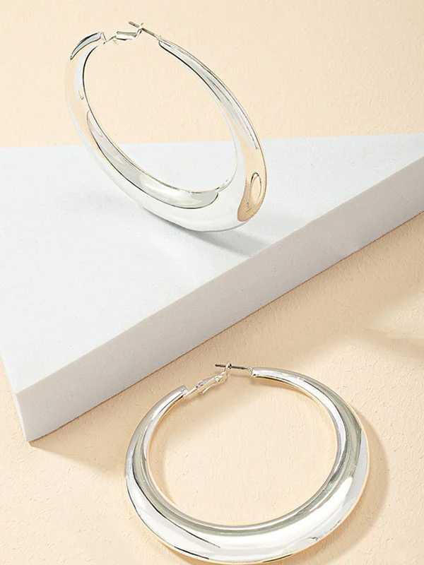 Geometric Solid Color Earrings Accessories - Image 5