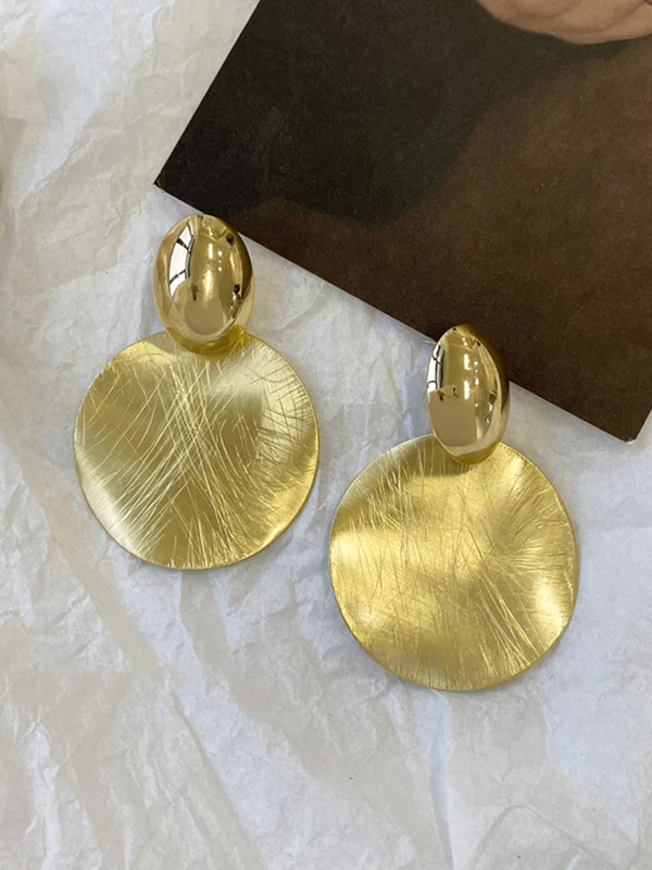Geometric Solid Color Earrings Accessories - Image 4