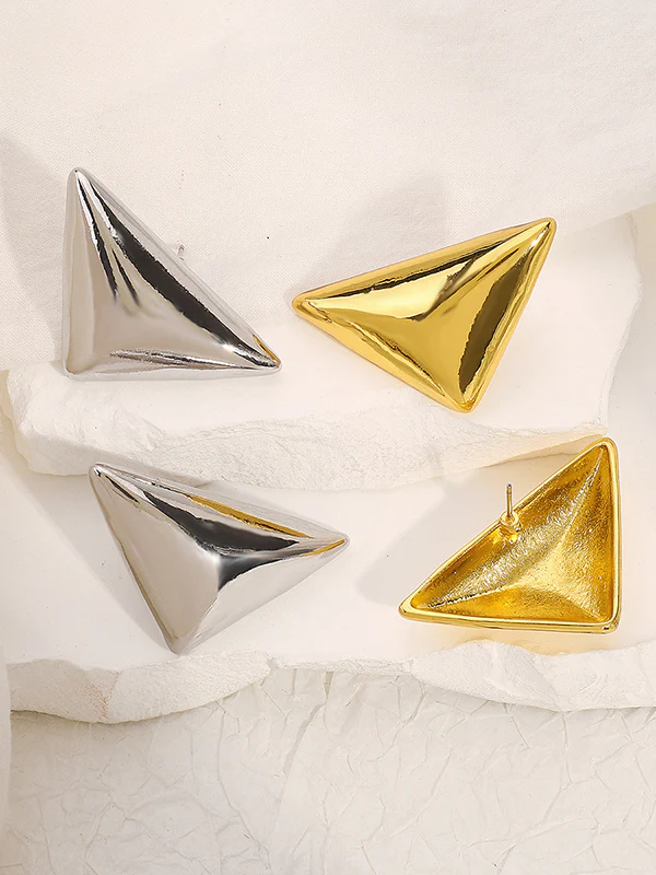 Geometric Solid Color Earrings Accessories - Image 5