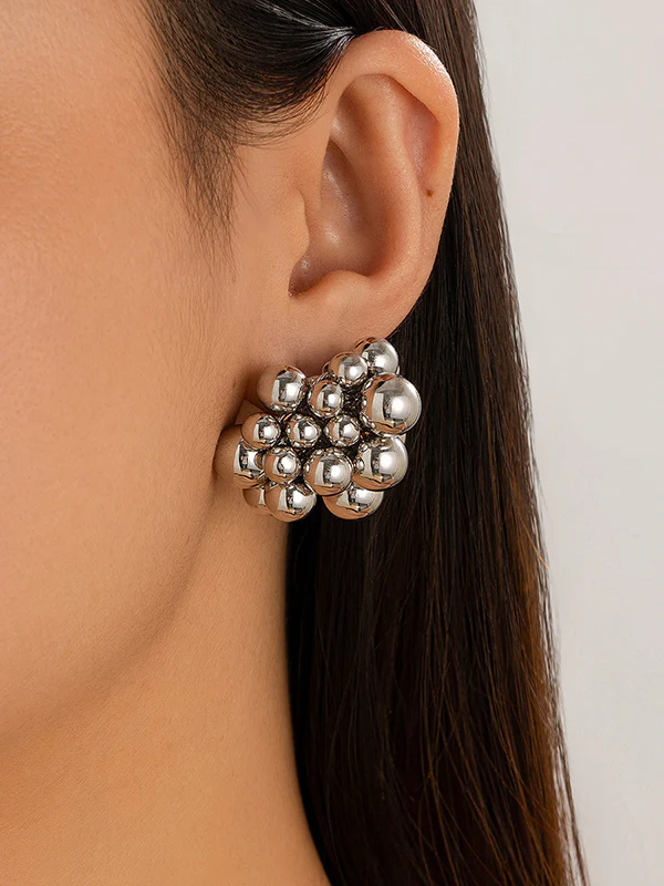 Geometric Solid Color Earrings Accessories - Image 3