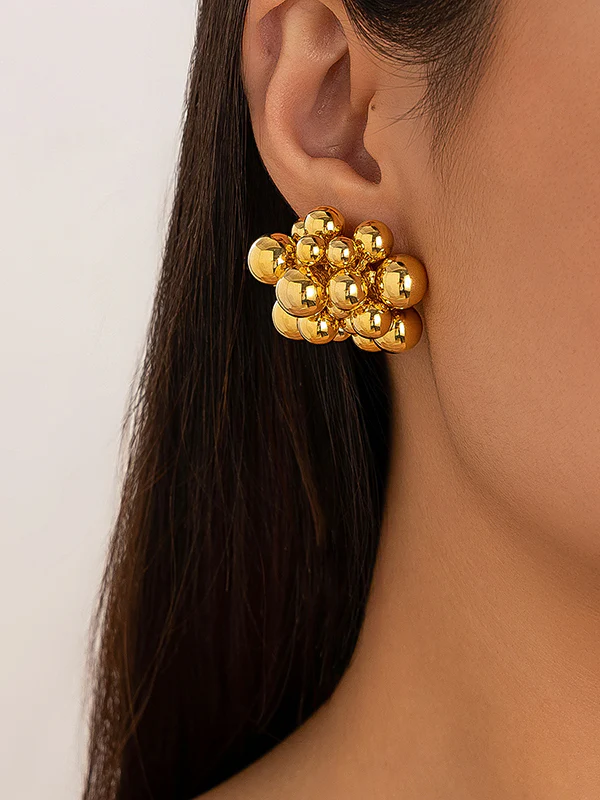 Geometric Solid Color Earrings Accessories - Image 4
