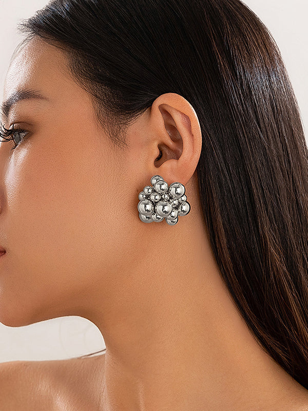Geometric Solid Color Earrings Accessories - Image 5