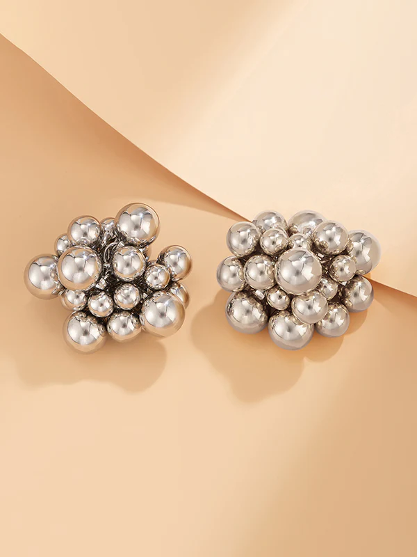 Geometric Solid Color Earrings Accessories - Image 7