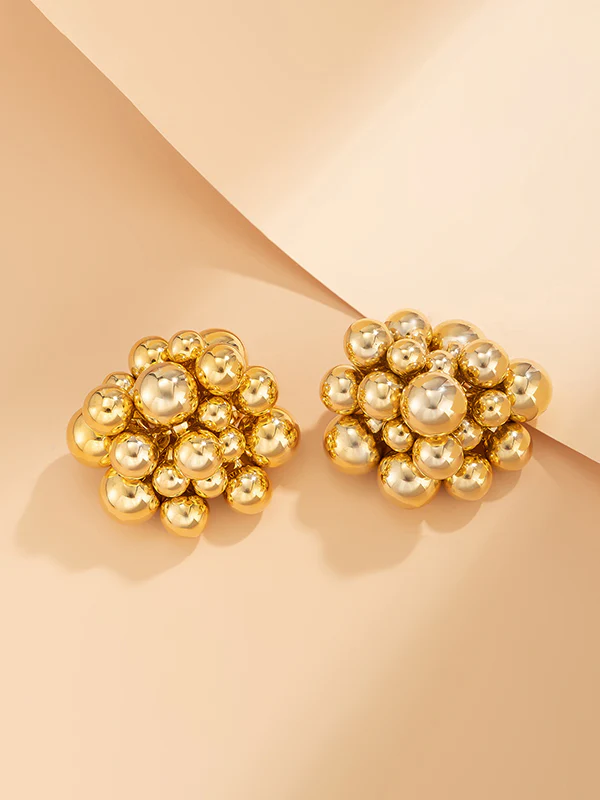 Geometric Solid Color Earrings Accessories - Image 8