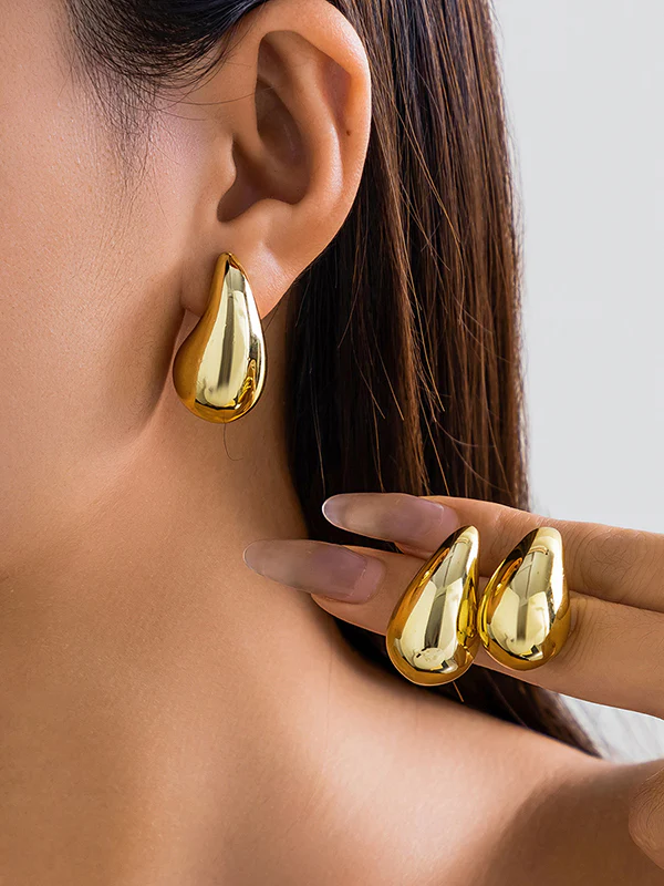 Geometric Solid Color Earrings Accessories - Image 5