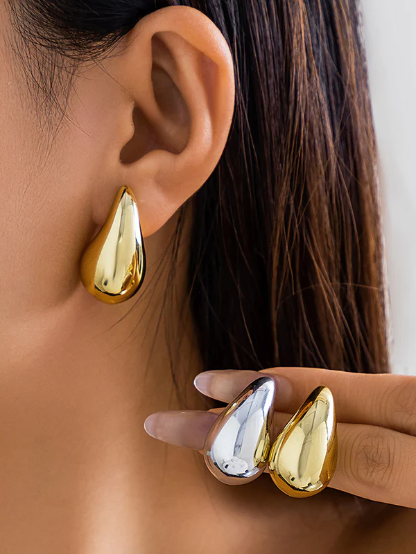Geometric Solid Color Earrings Accessories - Image 7
