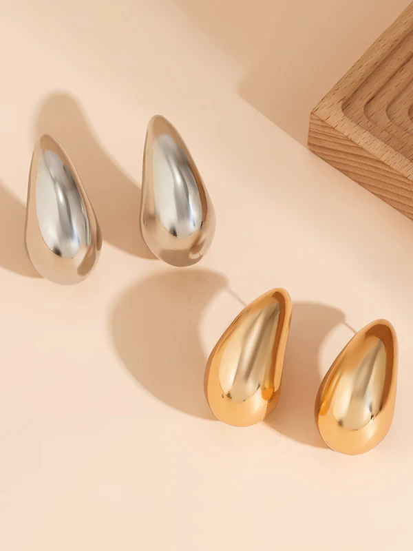 Geometric Solid Color Earrings Accessories - Image 8