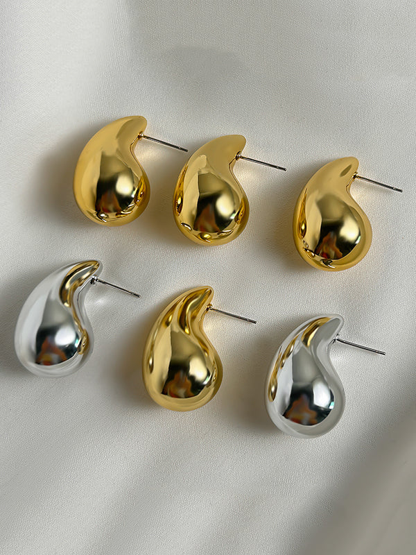 Geometric Solid Color Earrings Accessories - Image 9