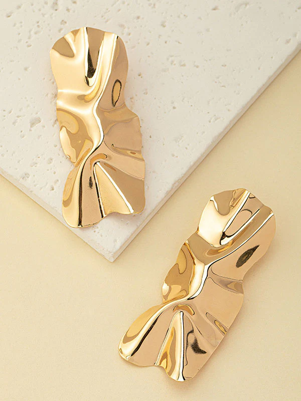 Geometric Solid Color Earrings Accessories Pierced Earrings - Image 2