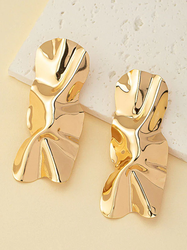 Geometric Solid Color Earrings Accessories Pierced Earrings - Image 3