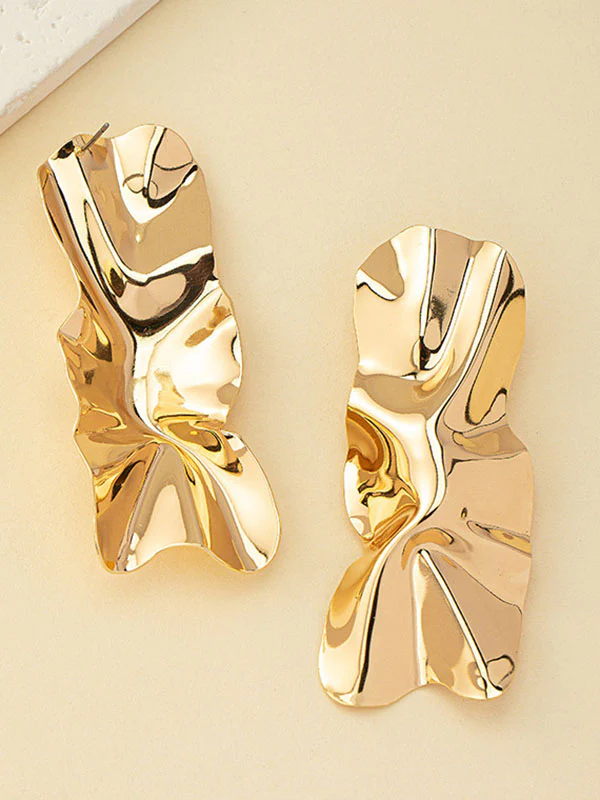 Geometric Solid Color Earrings Accessories Pierced Earrings - Image 4