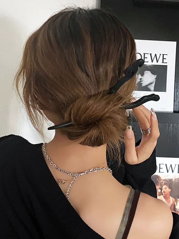 Geometric Solid Color Hair Accessories - Image 2
