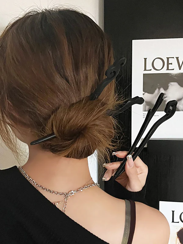 Geometric Solid Color Hair Accessories - Image 4