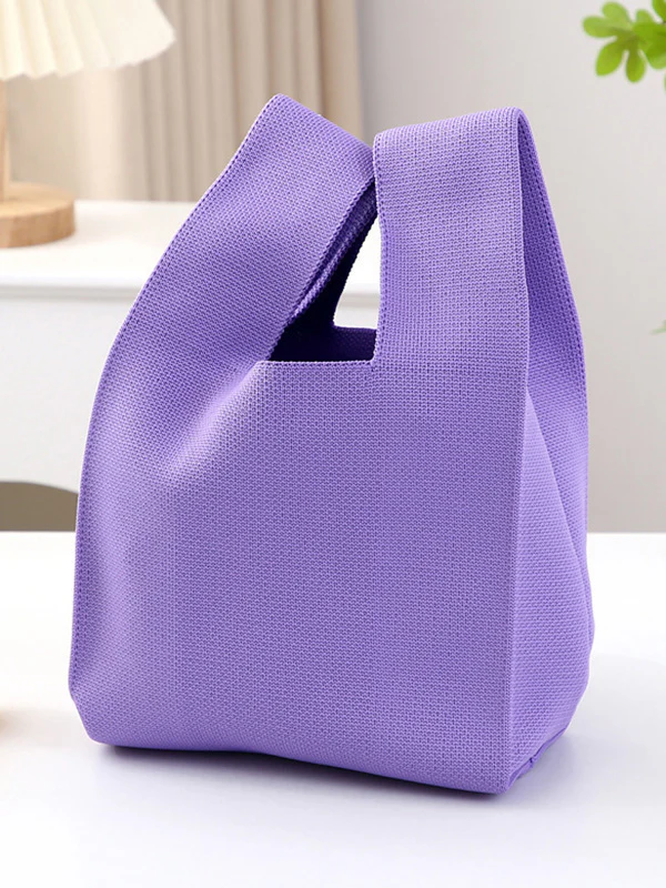 Geometric Solid Color Handbags - Image 2