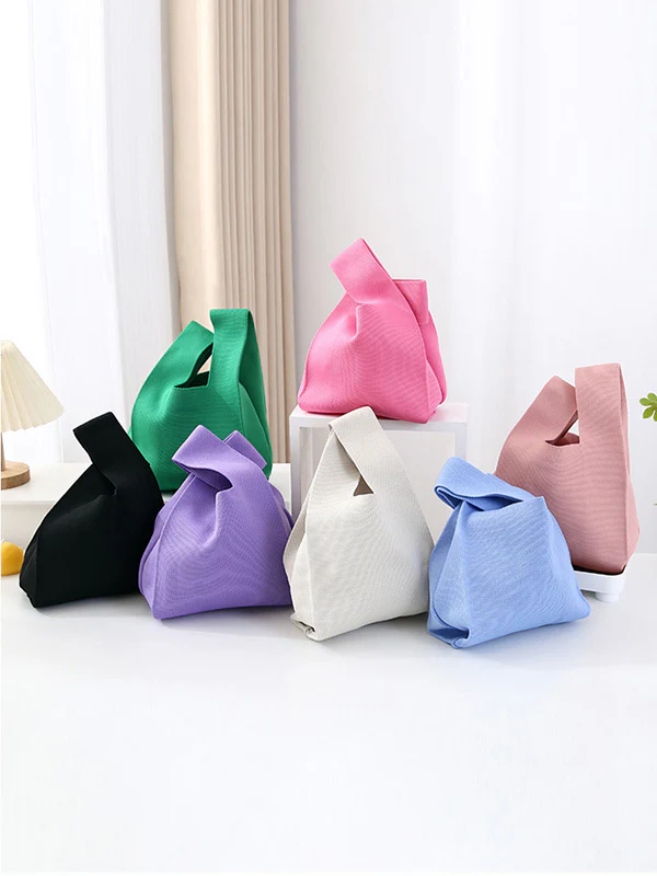 Geometric Solid Color Handbags - Image 8