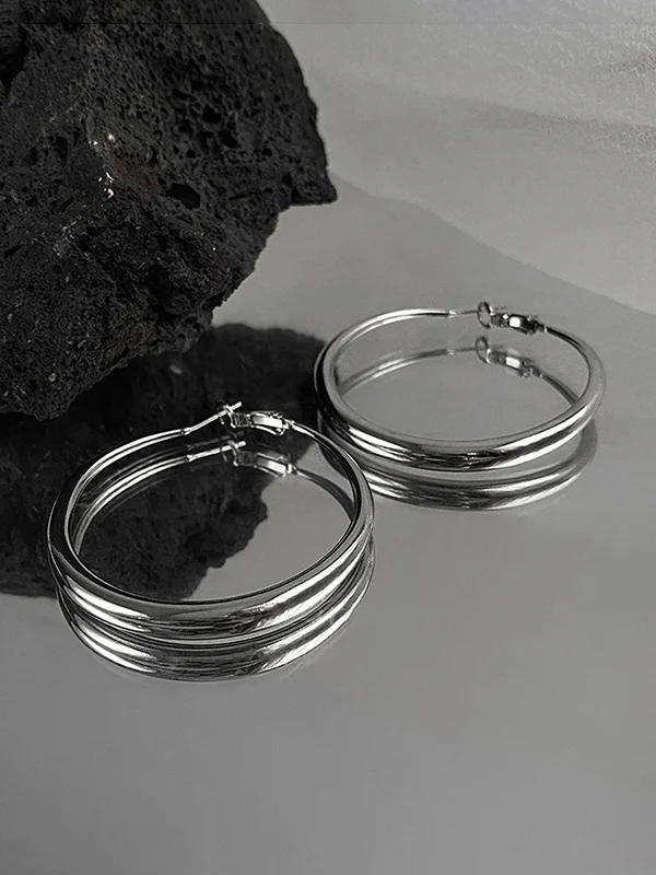 Geometric Solid Color Hood Earrings Accessories - Image 7