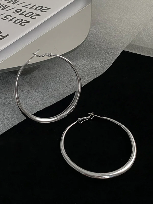 Geometric Solid Color Hood Earrings Accessories - Image 8