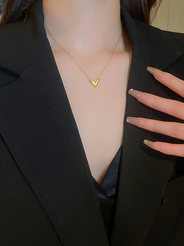 Geometric Solid Color Necklaces Accessories - Image 3