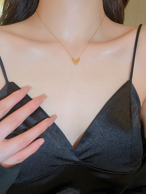 Geometric Solid Color Necklaces Accessories - Image 6