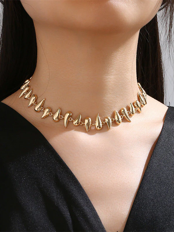 Geometric Solid Color Necklaces Accessories - Image 2