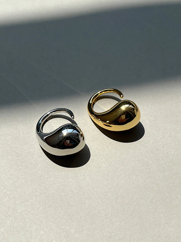 Geometric Solid Color Rings Accessories - Image 2