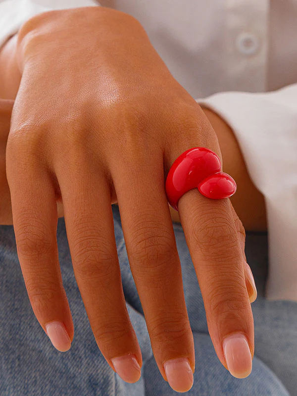 Geometric Solid Color Rings Accessories - Image 10