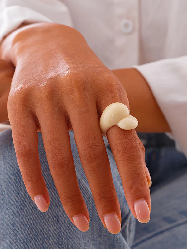 Geometric Solid Color Rings Accessories - Image 11