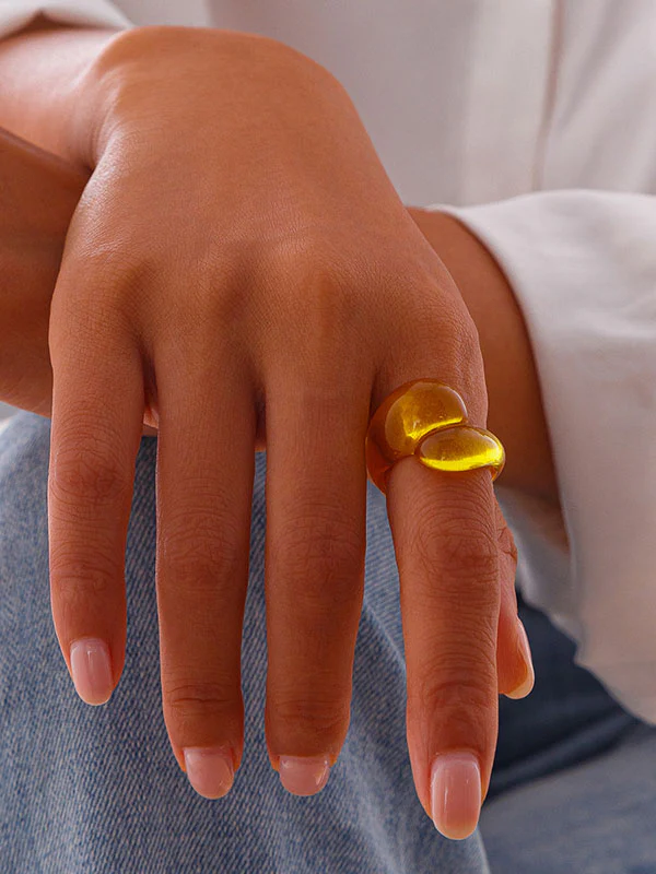 Geometric Solid Color Rings Accessories - Image 12