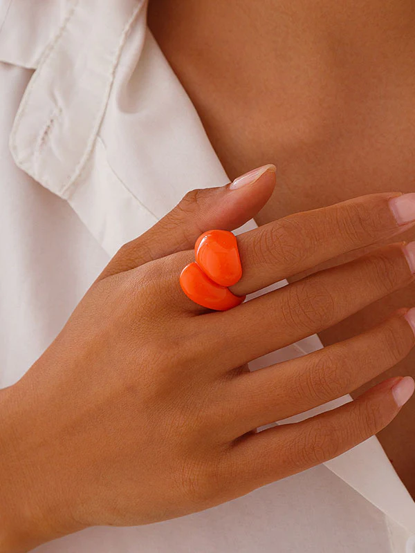 Geometric Solid Color Rings Accessories - Image 16