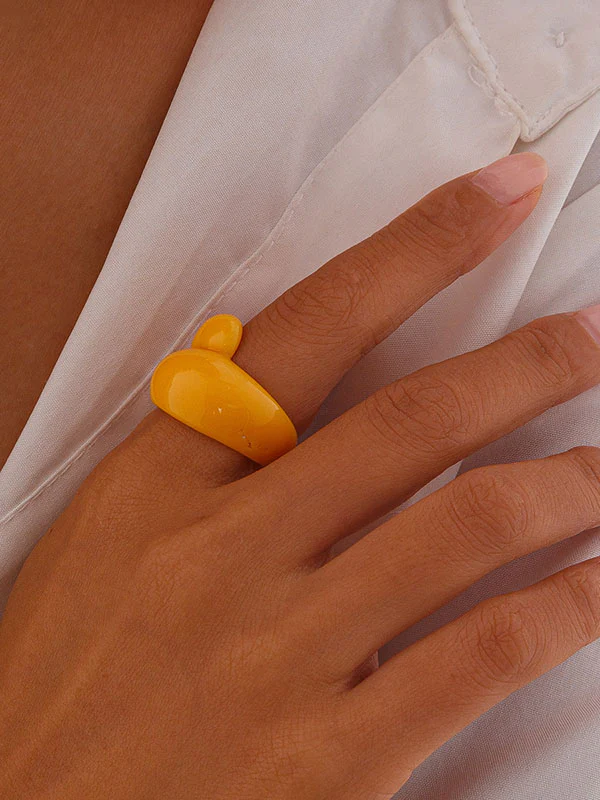 Geometric Solid Color Rings Accessories - Image 17
