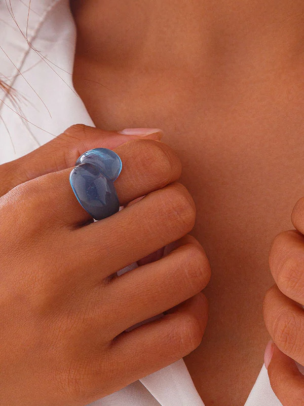 Geometric Solid Color Rings Accessories - Image 19