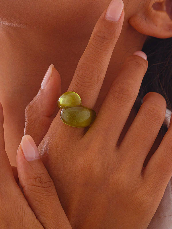 Geometric Solid Color Rings Accessories - Image 24