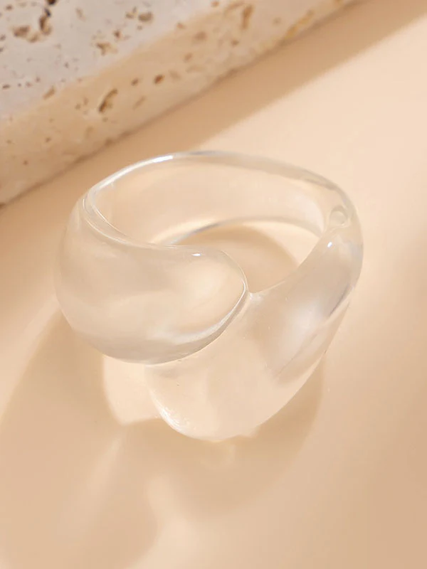 Geometric Solid Color Rings Accessories - Image 28